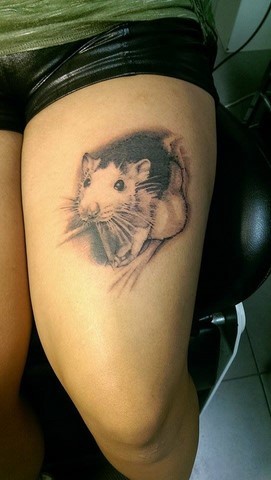 Tatouage souris rat